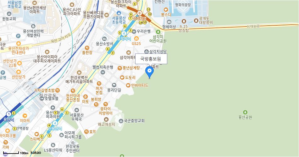 국방홍보원 약도